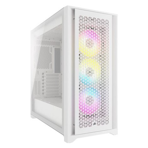Corsair | Tempered Glass PC Case | iCUE 5000D RGB AIRFLOW | Side window | White | Mid-Tower | Power supply included No